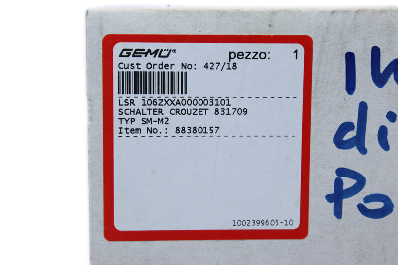 GEMU LSR 106ZXXA000003101 ELECTRICAL POSITION INDICATOR SM-M2