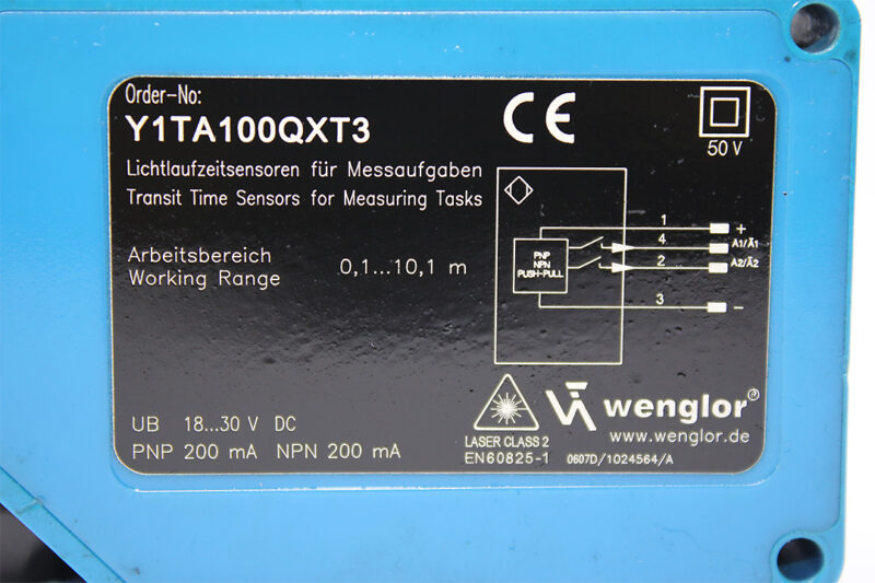 WENGLOR Y1TA100QXT3 Laser Distance Sensor Time of Flight