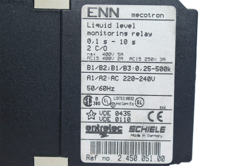 SCHIELE ENN LIQUID LEVEL MONITORING RELAY 2.450.051.00 - Image 3