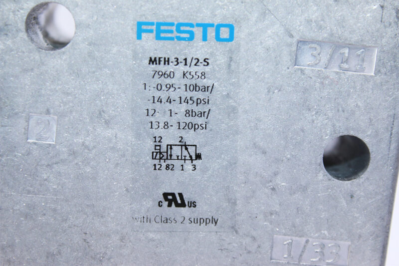 FESTO MFH-3-1/2-S AIR SOLENOID VALVE 7960