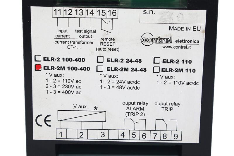 CONTREL ELR-2M EARTH LEAKAGE RELAY