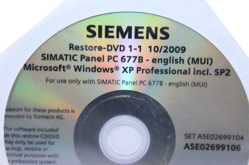 SIEMENS A5E02699106 RESTORE DVD 1-1 SET A5E02699106