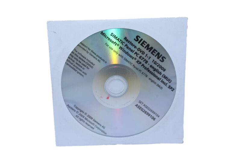 SIEMENS A5E02699106 RESTORE DVD 1-1 SET A5E02699106 - Image 3