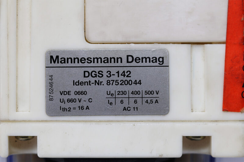 DEMAG DGS 3-142 GEARED LIMIT SWITCH 87520044