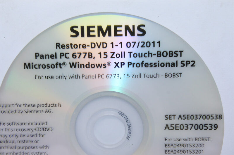 SIEMENS A5E03700539 RESTORE DVD 1-1 SET A5E03700538