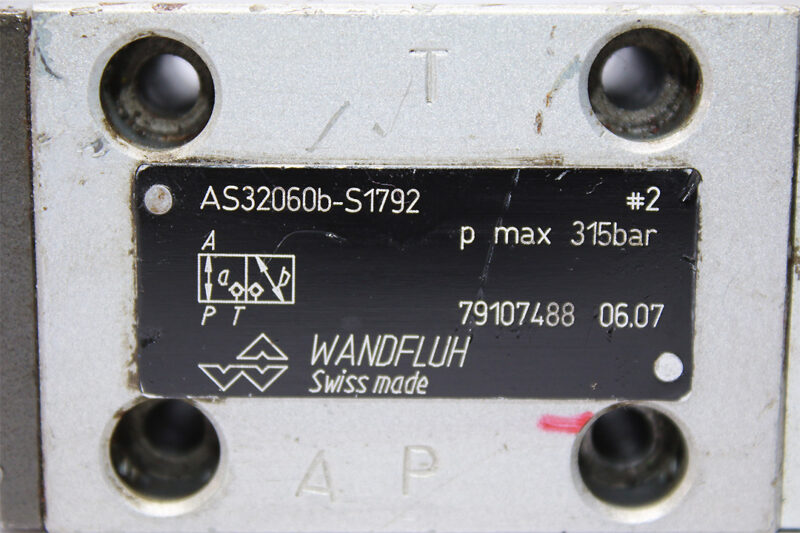 WANDFLUH AS32060B-S1792 SOLENOID OPERATED POPPET VALVE