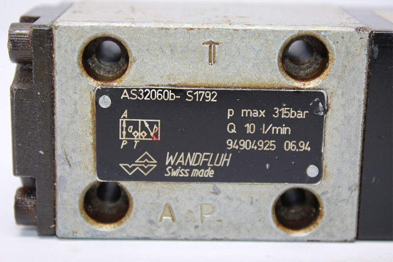 WANDFLUH AS32060B-S1792 SOLENOID OPERATED POPPET VALVE