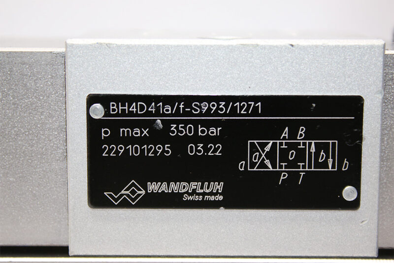 WANDFLUH BH4D41A/F-S993/1271 MANUAL DIRECTIONAL VALVE