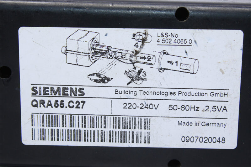 SIEMENS QRA55.C27 FLAME DETECTOR