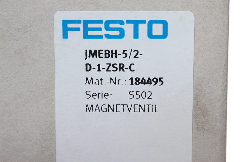 FESTO JMEBH-5/2-D-1-ZSR-C SOLENOID VALVE 184495