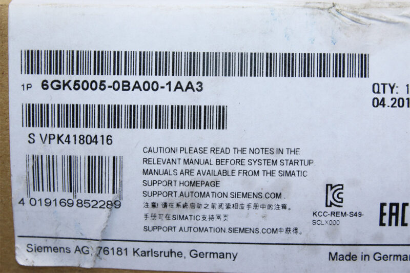 SIEMENS 6GK5005-0BA00-1AA3 Ethernet Module