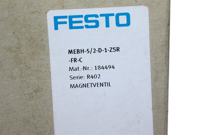 FESTO MEBH-5/2-D-1-ZSR-FR-C SOLENOID VALVE 184494