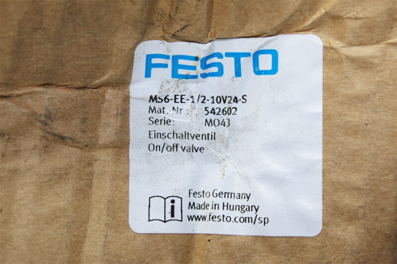 FESTO MS6-EE-1/2-10V24-S FILTER REGULATOR 542602