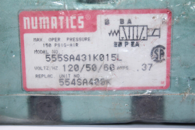 NUMATICS 555SA431K015L SOLENOID VALVE