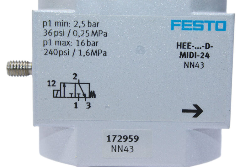 FESTO HEE-D-MIDI-24 ON/OFF VALVE 172959 - Image 3