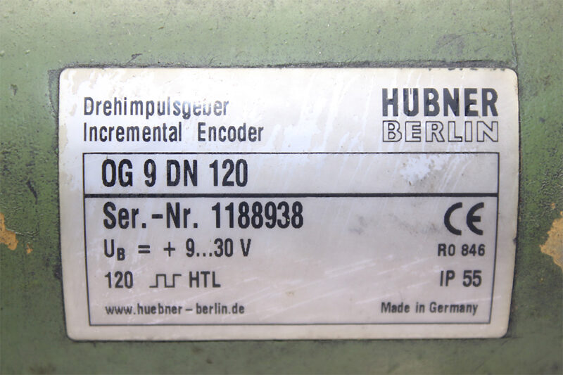 HUBNER BERLIN TDP 0.2LT-4 TACHO GENERATOR OG 9 DN 120 - Image 3