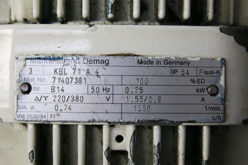 DEMAG KBL 71 A 4 CONICAL-ROTOR BRAKE MOTOR