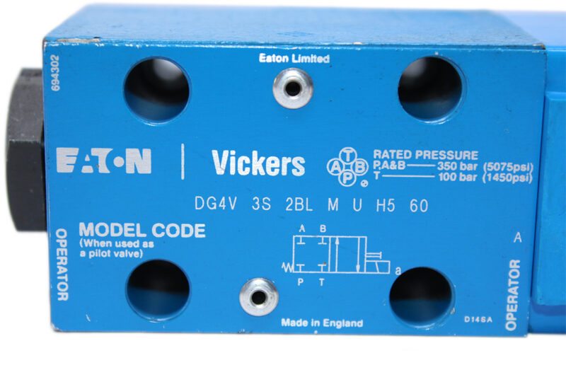 VICKERS DG4V 3S 2BL M U H5 60 SOLENOID OPERATED DIRECTIONAL VALVE