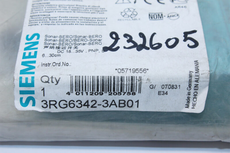 SIEMENS 3RG 6342-3AB01 Ultrasonic sensor