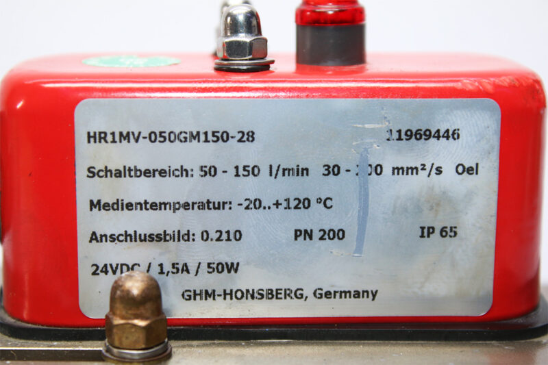 HONSBERG HR1MV-050GM150-28 FLOW MONITOR