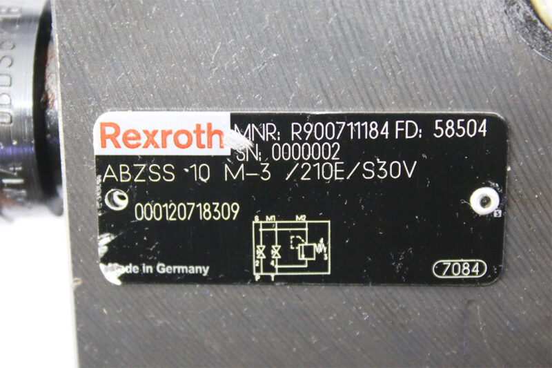 REXROTH R900711184 ACCUMULATOR SAFETY BLOCK ABZSS 10 M-3X/210E/S30V