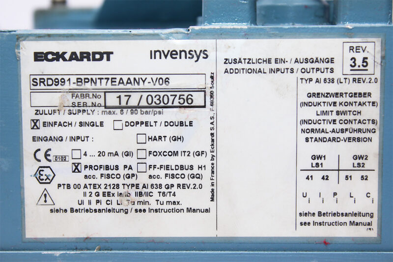 ECKARDT SRD991-BPNT7EAANY-V06 INTELLIGENT POSITIONER