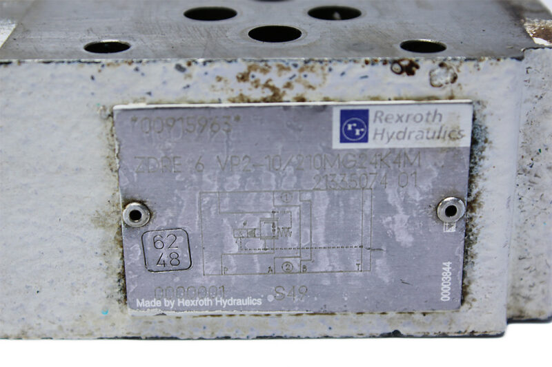 REXROTH R900915963 PROPORTIONAL PRESSURE CONTROL VALVE ZDRE6VP2-10/210MG24K4M