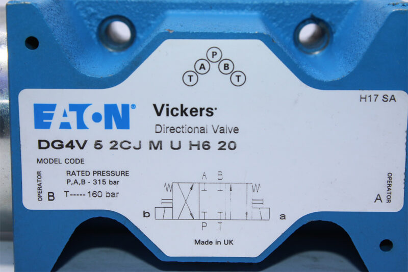 VICKERS DG4V 5 2CJ M U H6 20 SOLENOID OPERATED DIRECTIONAL VALVE