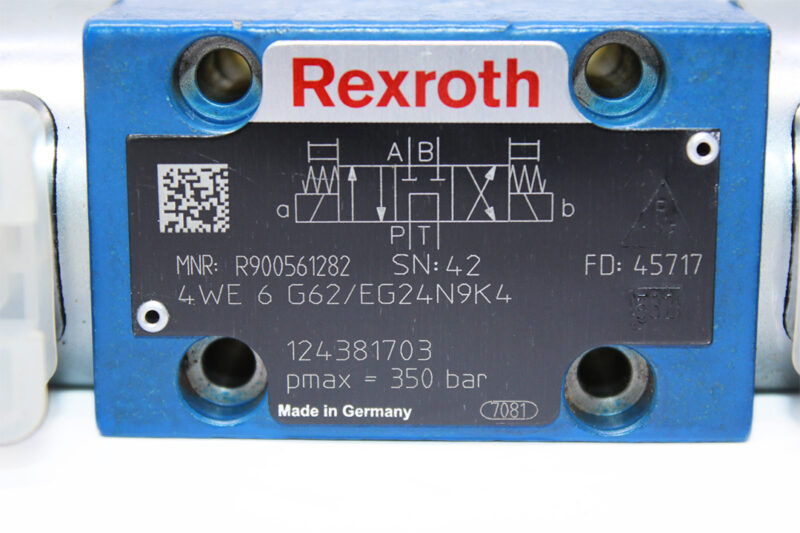 REXROTH R900561282 DIRECTIONAL CONTROL VALVE 4WE6G62/EG24N9K4