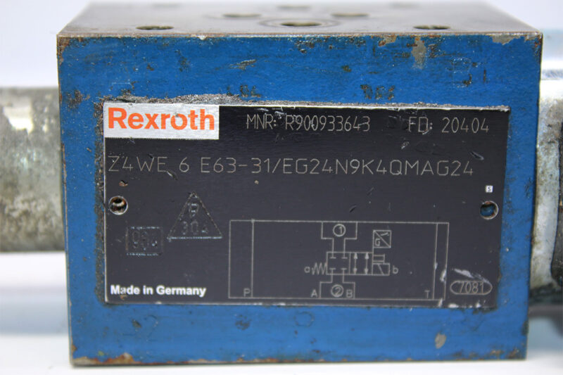 REXROTH R900933643 DIRECTIONAL SPOOL VALVE Z4WE 6 E63-31/EG24K4QMAG24
