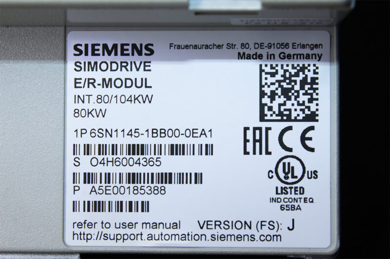 SIEMENS 6SN1145-1BB00-0EA1 MODULE SIMODRIVE 611