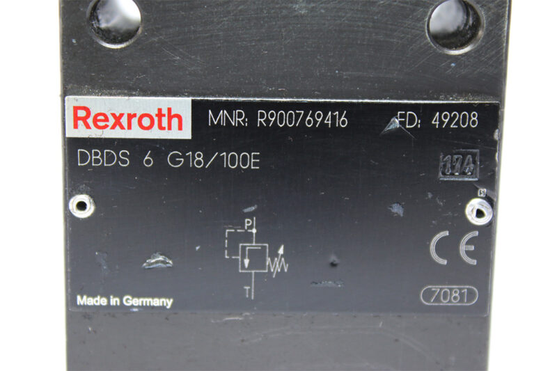 REXROTH R900769416 PRESSURE RELIEF VALVE DBDS6G18/100E