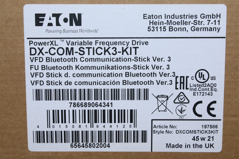 EATON DX-COM-STICK3-KIT BLUETOOTH COMMUNICATIONS STICK 197586
