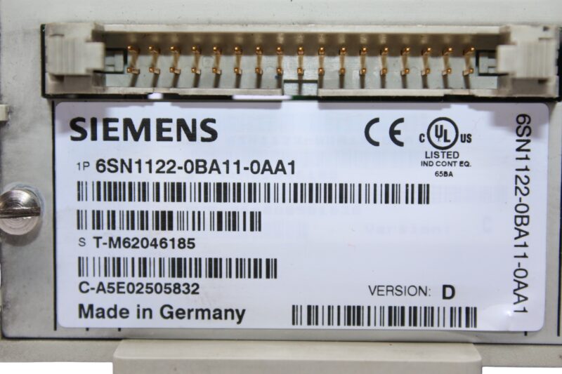SIEMENS 6SN1122-0BA11-0AA1 SIMODRIVE 611-A - Image 3