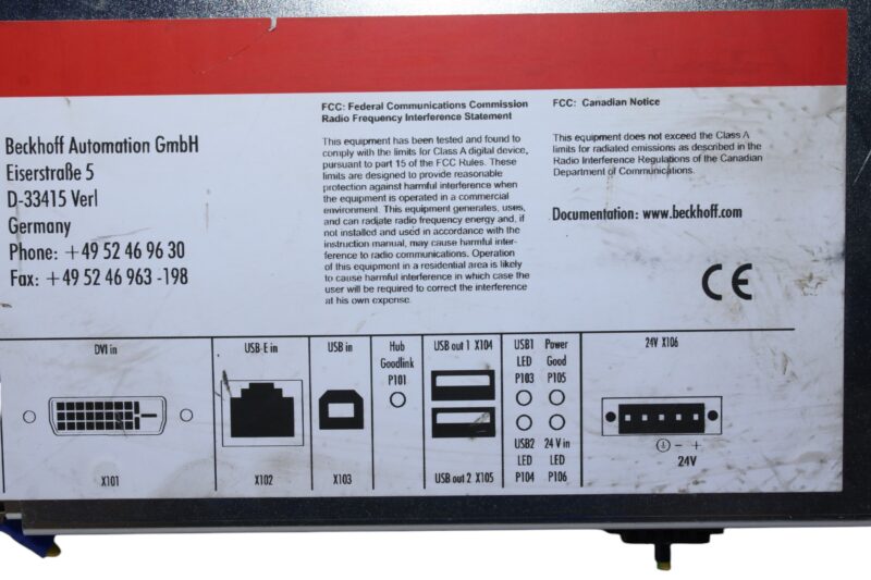BECKHOFF CP6921-0001-0000 CONTROL PANEL - Image 3