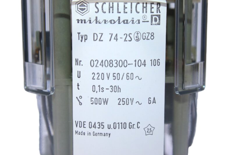 SCHLEICHER DZ 74-2S TIME RELAY 02408300 (0.1s...30h) - Image 2