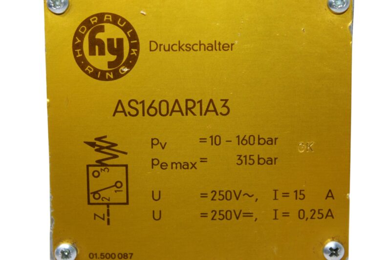 HYDRAULIK RING AS160AR1A3 PRESSURE SWITCH 10...160 bar - Image 2