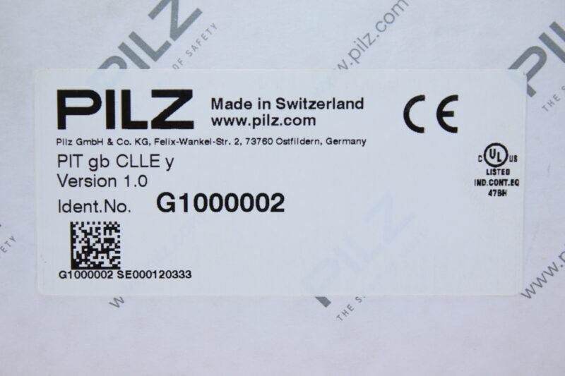 PILZ PIT gb CLLE y PUSHBUTTON UNIT G1000002 - Image 2