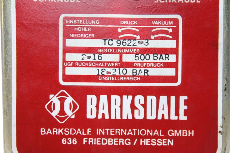 BARKSDALE TC 9622-3 PRESSURE SWITCH - Image 2