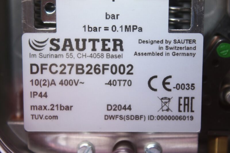 SAUTER DFC27B26 F002 PRESSURE SWITCH - Image 4
