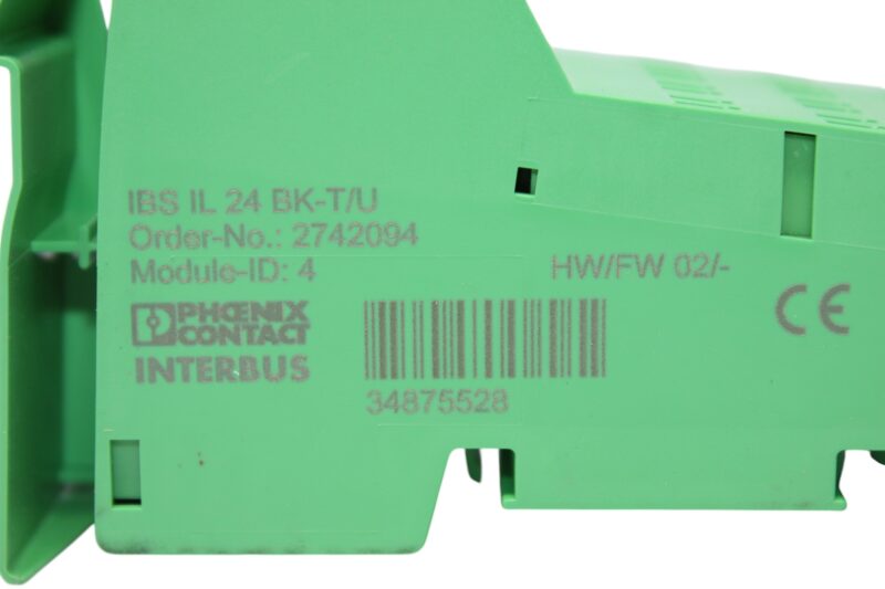 PHOENIX CONTACT IBS IL 24 BK-T/U BUS COUPLER 2742094 - Image 2