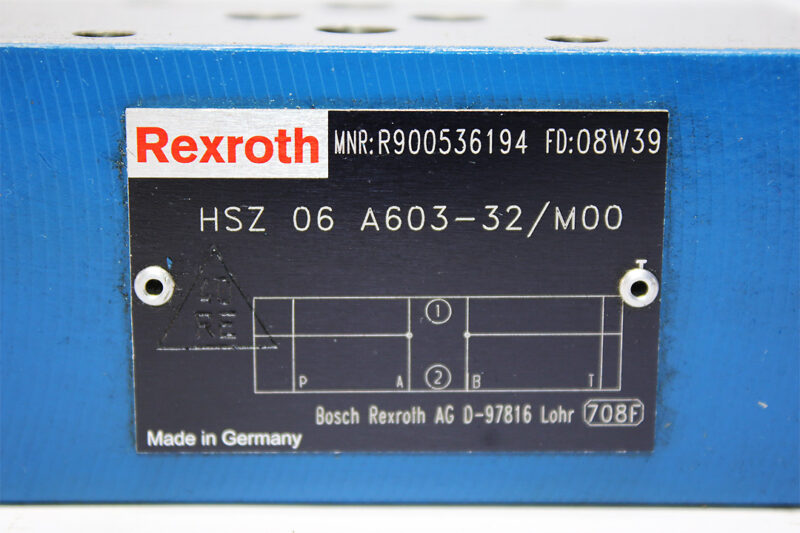 REXROTH R900536194 SANDWICH PLATE HSZ 06 A603-32/M00