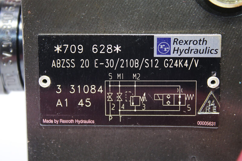 REXROTH R900709628 ACCUMULATOR SHUT-OFF BLOCK ABZSS 20 E-30/210B/S12G24K4/V