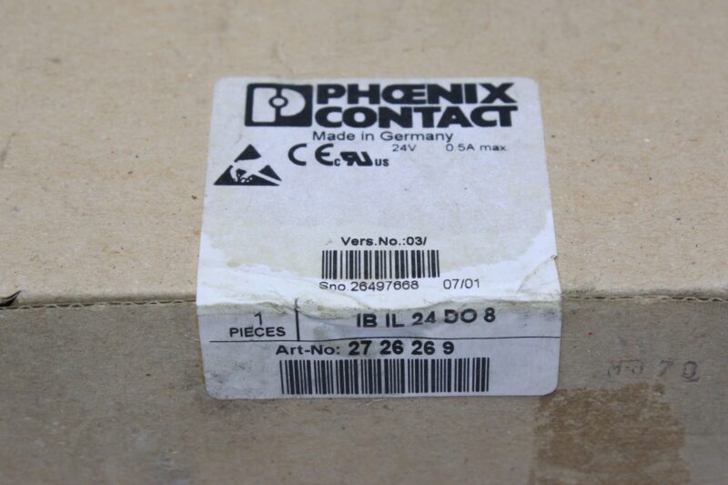 PHOENIX CONTACT IB IL 24 DO 8 INLINE TERMINAL 2726269 - Image 3