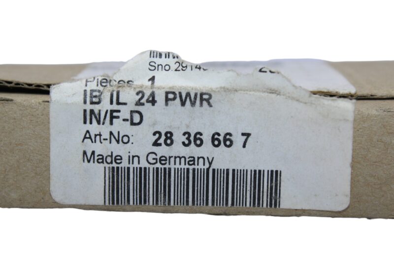 PHOENIX CONTACT IB IL 24 PWR IN/F-D INLINE TERMINAL 2836667 - Image 2