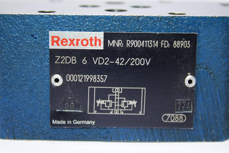 REXROTH R900411314 PRESSURE RELIEF VALVE Z2DB 6 VD2-42/200V