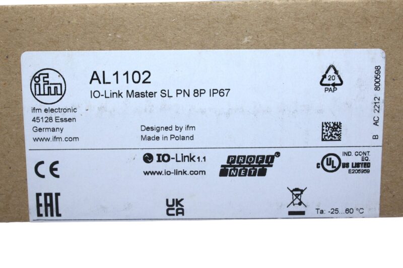 IFM AL1102 IO-LINK MASTER SL PN 8P IP67 - Image 2