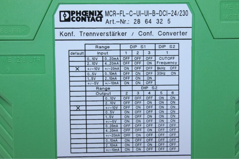 PHOENIX CONTACT MCR-FL-C-UI-UI-B-DCI-24/230 SIGNAL CONDITIONER 2864325 - Image 2