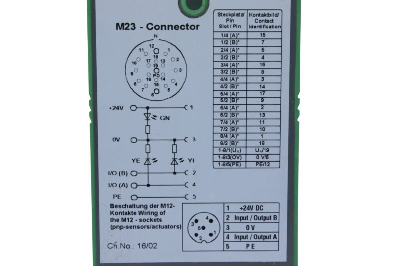 PHOENIX CONTACT SACB-8/16-L-M23 SENSOR ACTUATOR BOX 1692459 - Image 5