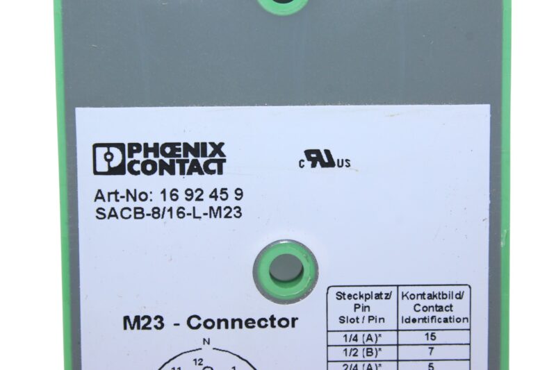 PHOENIX CONTACT SACB-8/16-L-M23 SENSOR ACTUATOR BOX 1692459 - Image 2